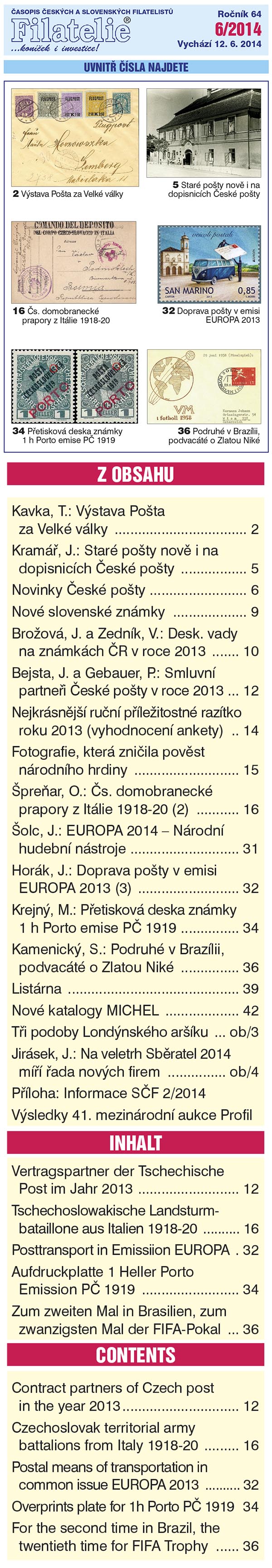 Obsah časopisu